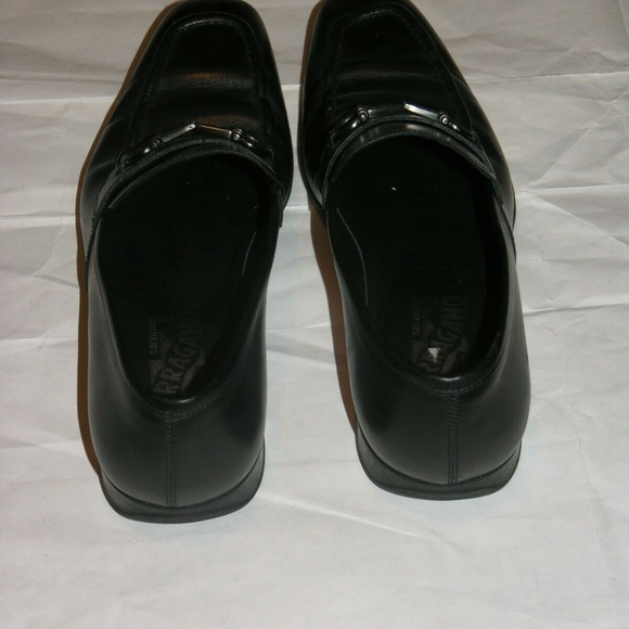 Salvatore Ferragamo Black Leather Gancini Bit Loafers 10D main image 9